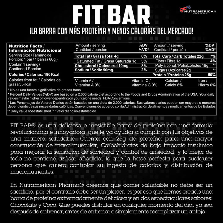 Fit Bar, Proteína Caja 12 Uni.  - Imagen 2