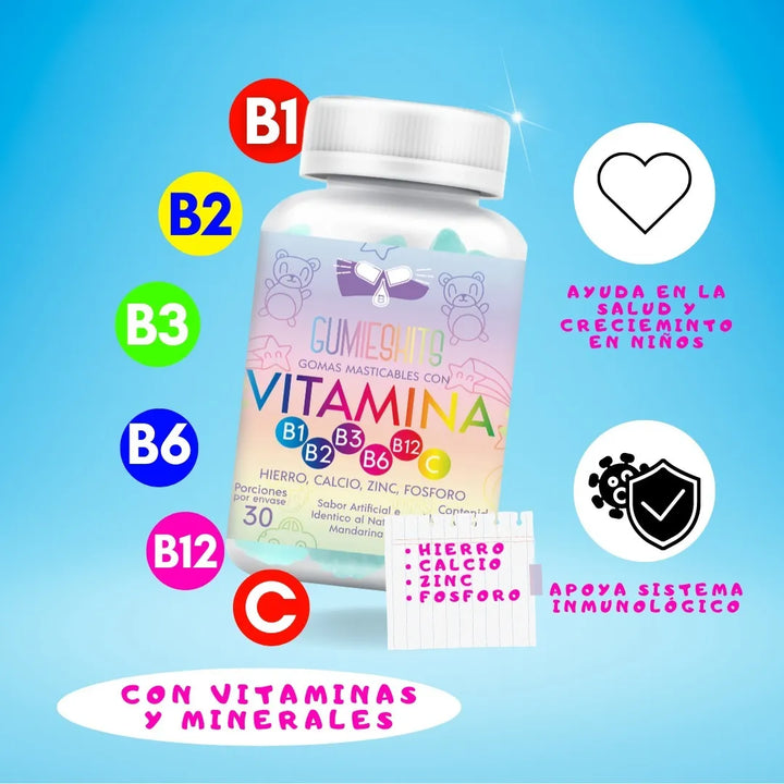 Gomas Para Niños Multivitamínas Crecimiento Apetito- 180 Gramos - Imagen 2