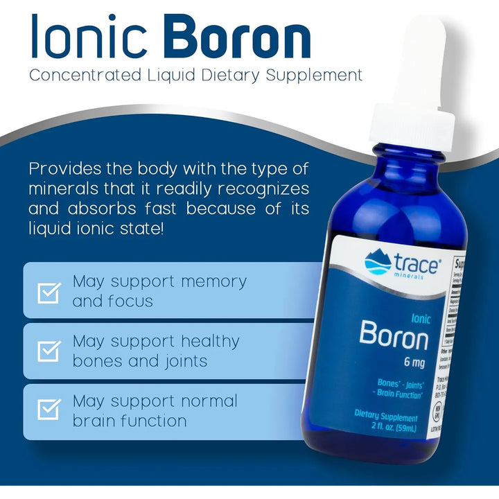 Boro Iónico Líquido 6 Mg Para Metabolismo Óseo Función Cereb - Imagen 2