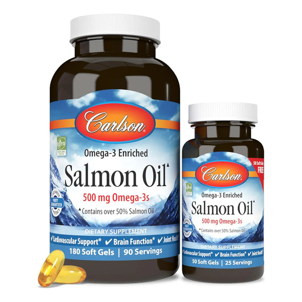 Carlson Aceite De Salmon Noruego 500mg Omega-3 230 Capsulas - Imagen 1