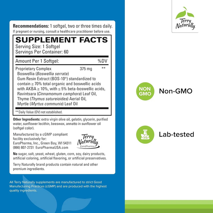 Apoyo Respiratorio Complejo Boswellia 375 Mg 60 Cápsulas Bla - Imagen 2