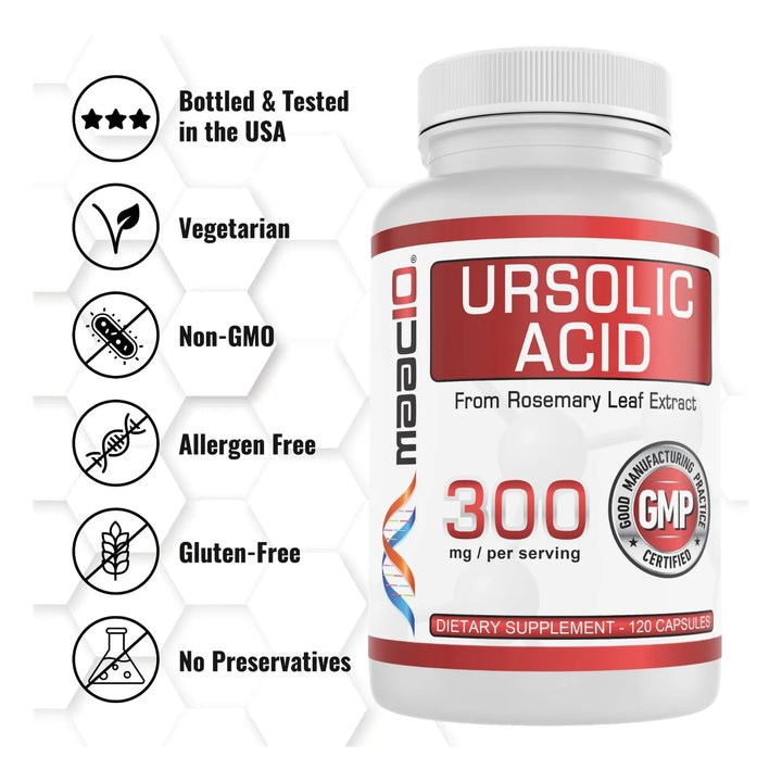 Ácido Ursólico 300mg Extracto De Romero Activador De Ampk Y - Imagen 7