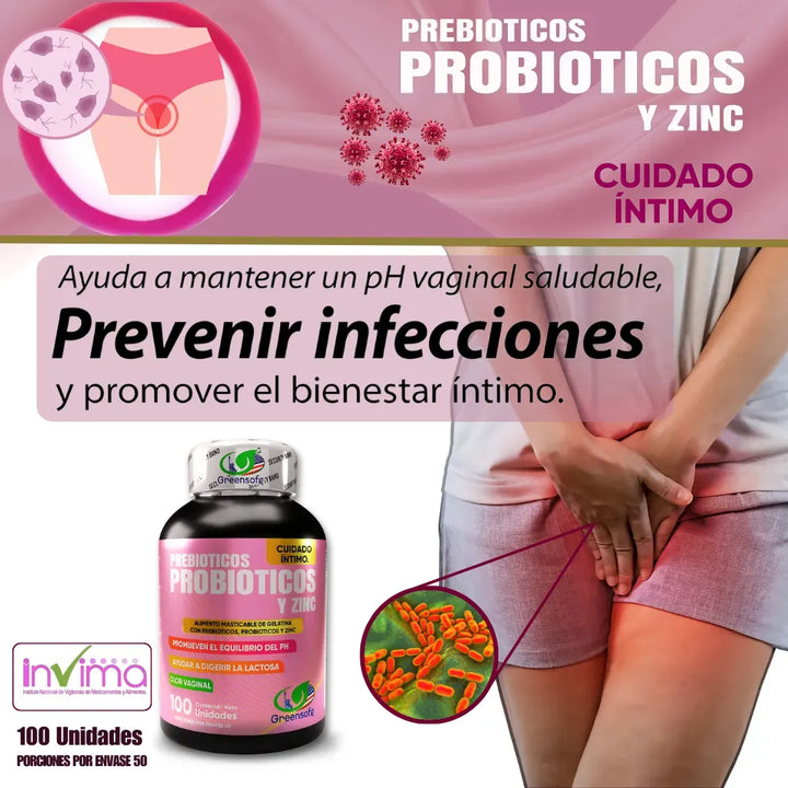 Probioticos Vaginales Fem Ph+ Prebioticos Zinc Invima - Imagen 8
