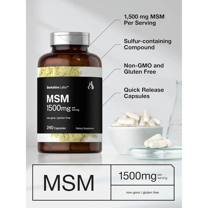 Cápsulas Msm 1500 Mg 240 Unidades Fórmula Natural Para Artic - Imagen 4