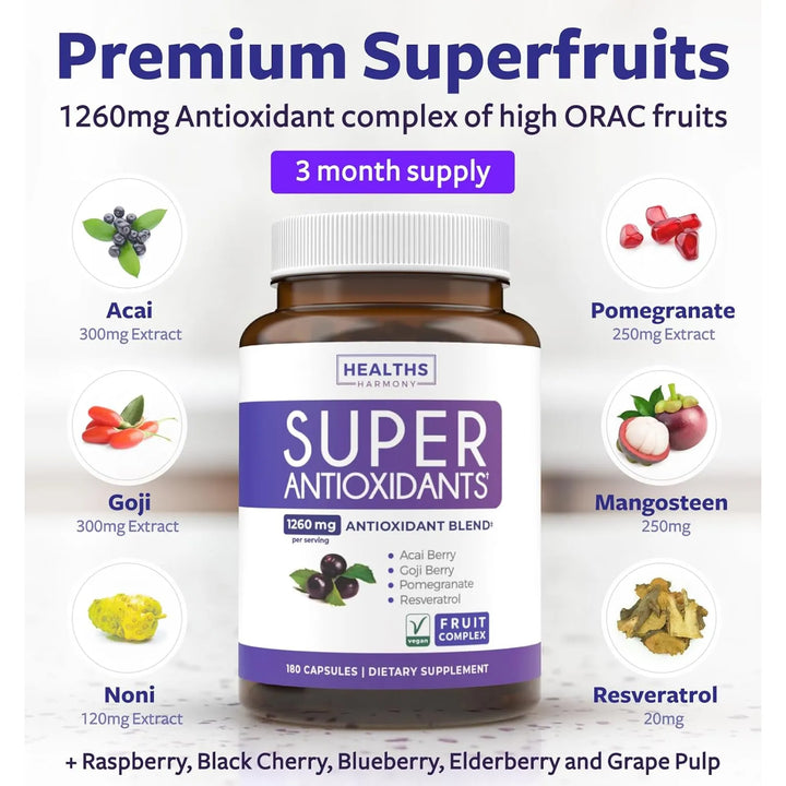 Mezcla Antioxidante Superalimentos Bayas Acai Goji Granada R - Imagen 2