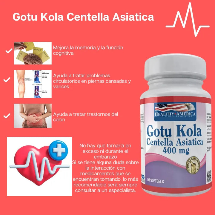 Gotu Kola 400mg X 90sg - Imagen 3