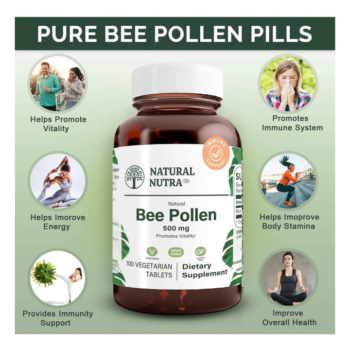 Píldoras De Polen De Abeja 100% Puro Para Energía Y Vitalida - Imagen 3