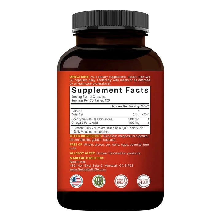 Coq10 300 Mg Omega 3 240 Cápsulas Alta Absorción Salud Cardí - Imagen 7