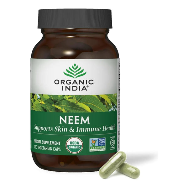 Cápsulas De Hojas De Neem Orgánicas Para Salud De Piel Siste - Imagen 1