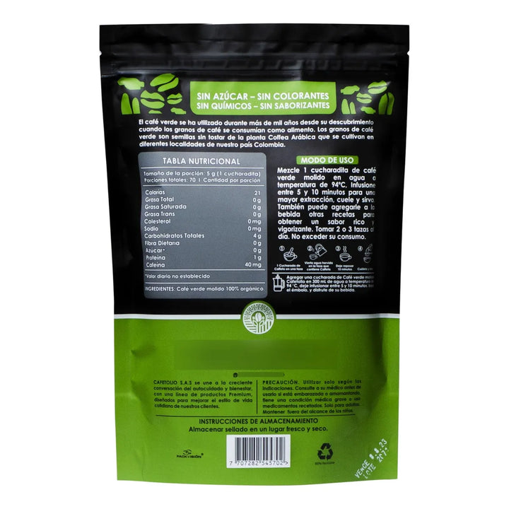 2 Cafe Verde Cafetolio Para Adegazar 100% Puro Y Original Amargo Suave - Imagen 7