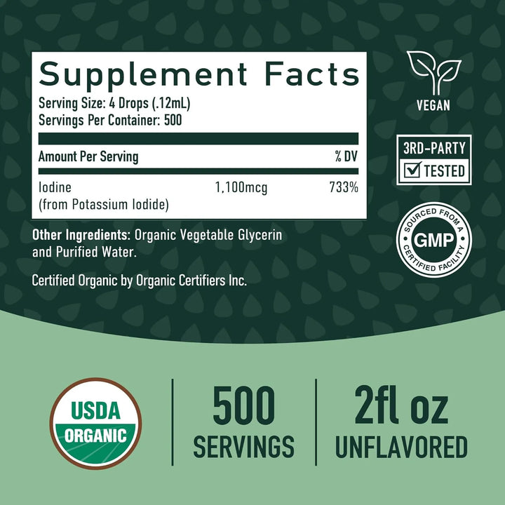 Líquido Orgánico De Yodo 1100 Mcg Apoyo Tiroides Y Metabolis - Imagen 6