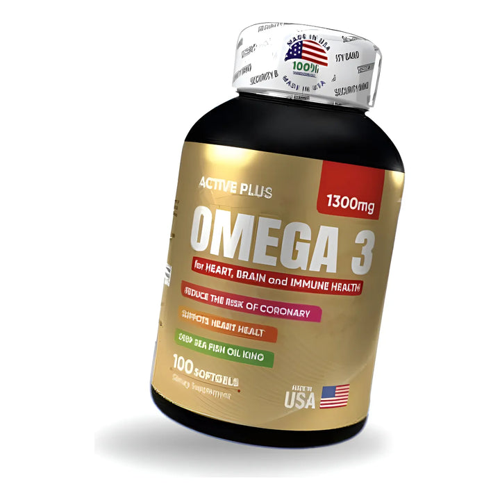 Fish Oil Omega 3 Dha Epa 1300mg 100 Softge Aceite De Pescado N/a - Imagen 1