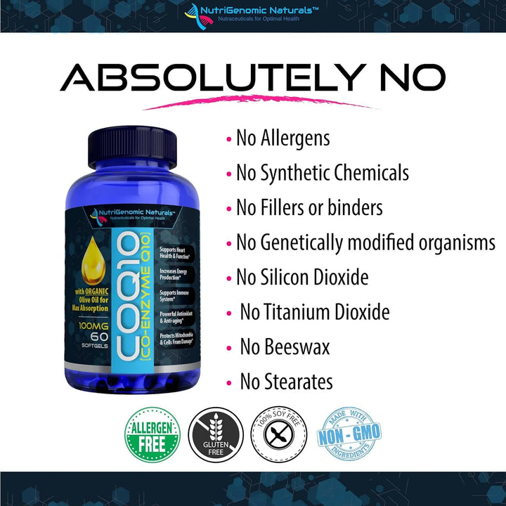 Coenzima Q10 100 Mg Con Aceite De Oliva Orgánico 60 Cápsulas - Imagen 6