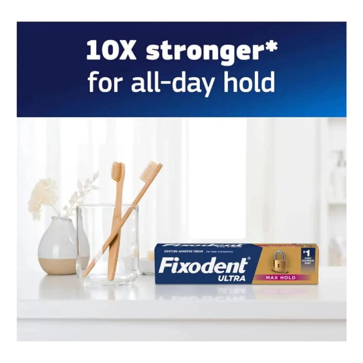 Adhesivo Para Dentaduras Postizas Fixodent Ultra Max 2 Und - Imagen 2