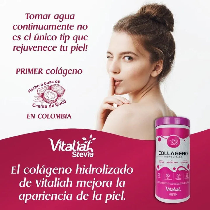 Colageno Fresa Vitaliah 700g - Imagen 3