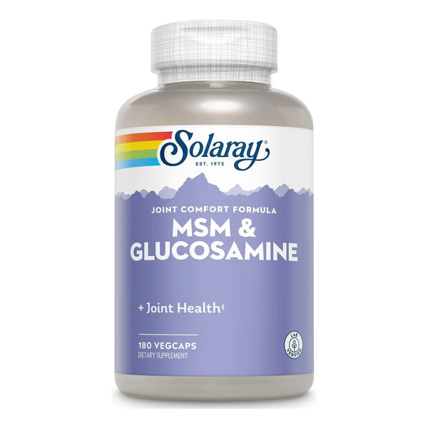 Capsulas Msm Y Glucosamina 180 Unidades Solaray Para Articulaciones Flexibles