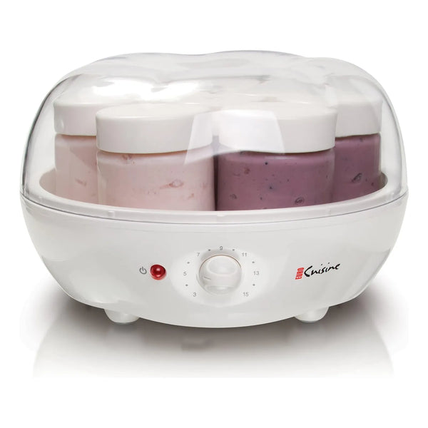 Yogurtera Automática Euro Cuisine YM100 Con Tarros De Vidrio Haz Yogur Natural En Casa