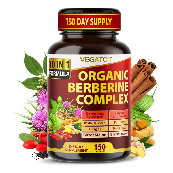 Berberina 12900 Mg Con Canela De Ceilán Corazón 150 Cap - Imagen 1