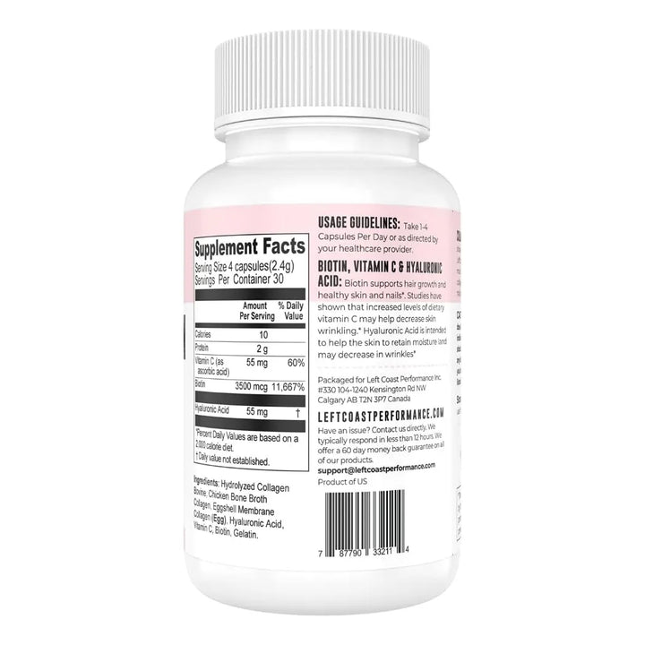 Cápsulas Colágeno Biotina Ácido Hialurónico Vitamina C Para - Imagen 4