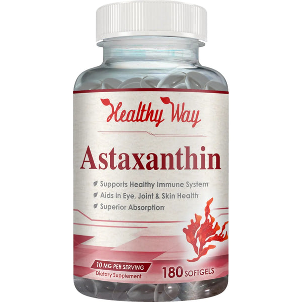 Astaxantina 10mg 180 Capsulas Antioxidante Poderoso Piel Y Vision