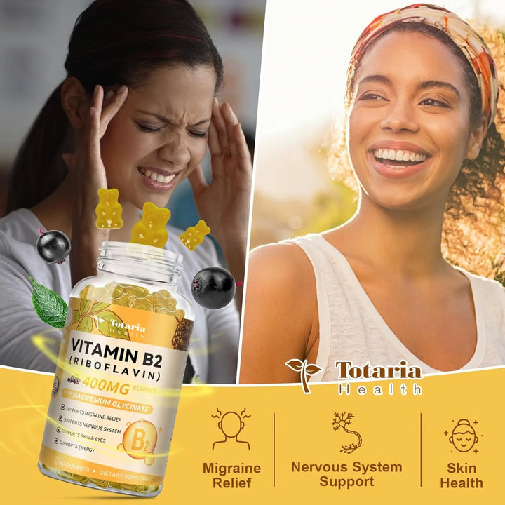 Gomitas De Vitamina B2 Riboflavina 400 Mg Con Glicinato De M - Imagen 6
