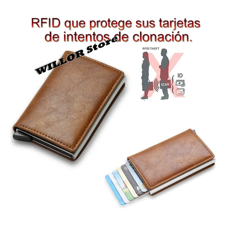 Billetera Tarjetero Automático Pop Up Rfid Anticlonación  - Imagen 6