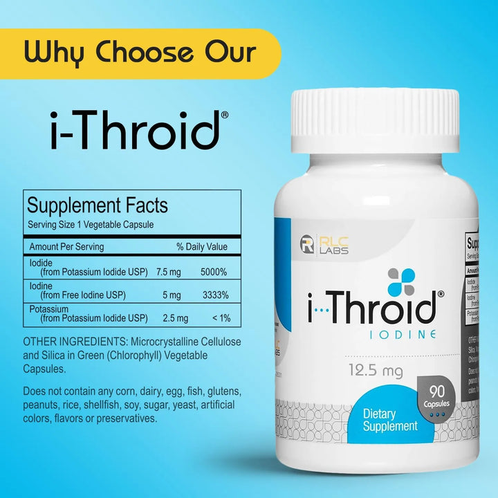 Cápsulas De Yodo Y Yoduro 12.5 Mg Para Salud Tiroidea Y Equi - Imagen 5
