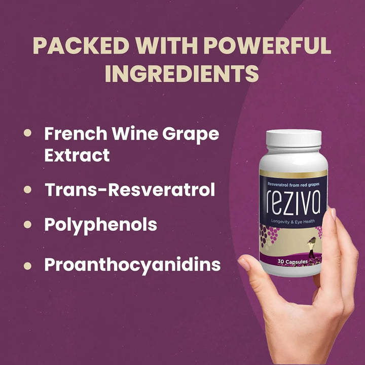 Resveratrol Ultra Potente 1000 Mg Semilla De Uva Salud Ocula - Imagen 3
