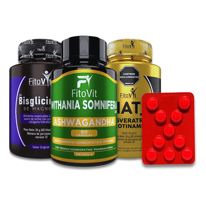 Magnesio Bisglicinato Ashwagandha Nad Resveratrol Con Nicotinamida Original - Imagen 2