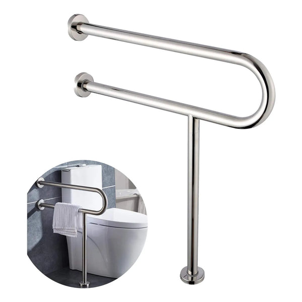 Barra De Agarre Acero Inoxidable Para Inodoro 60Cm Seguridad Discapacitados