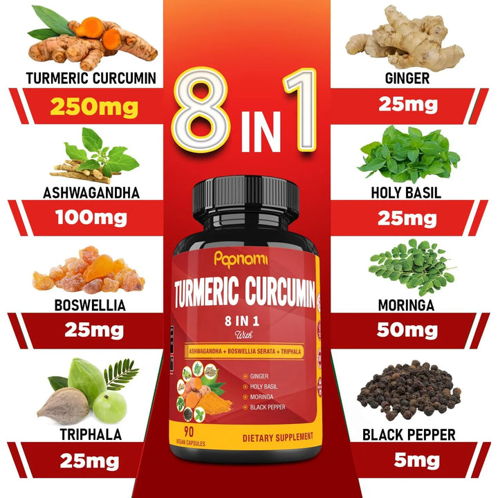 Cápsulas De Curcumina De Cúrcuma 8100 Mg 90 Dosis Respaldo I - Imagen 3