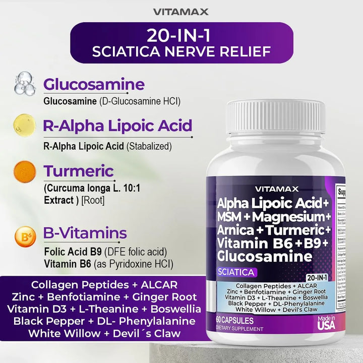 Cápsulas Para Salud Nervio Ciático Con Ácido Fólico Guisante - Imagen 5