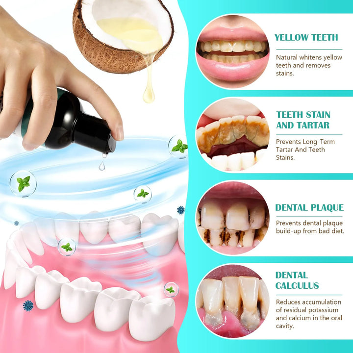 Aceite De Coco Enjuague Bucal Ayurvédico Con Raspador De Len - Imagen 5
