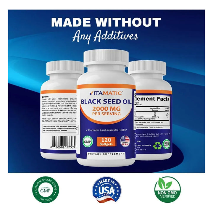 Aceite De Semilla Negra 2000 Mg 120 Cápsulas Blandas Prensad - Imagen 5