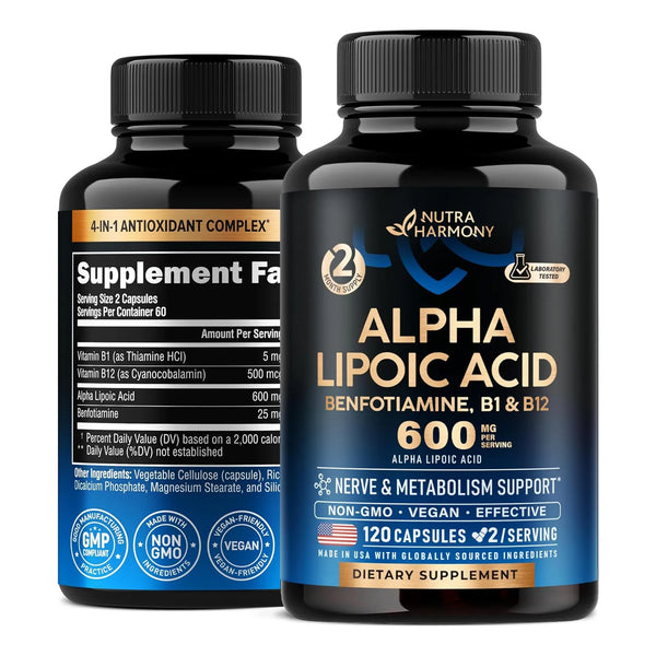 Ácido Alfa Lipoico 600 Mg Antioxidante Apoyo Nervioso Energí - Imagen 1