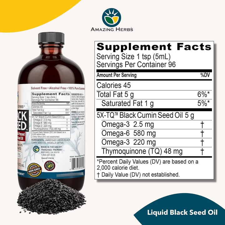 Aceite De Comino Negro Egipcio Prensado En Frío 480 Ml Apoya - Imagen 7