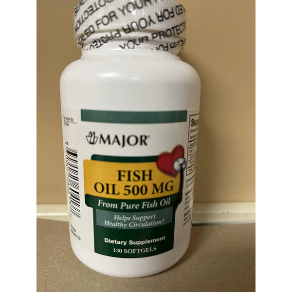 Aceite De Pescado Omega 3 500 Mg Capsulas Blandas Suplemento Dietetico 130 Capsulas Paquete De 2