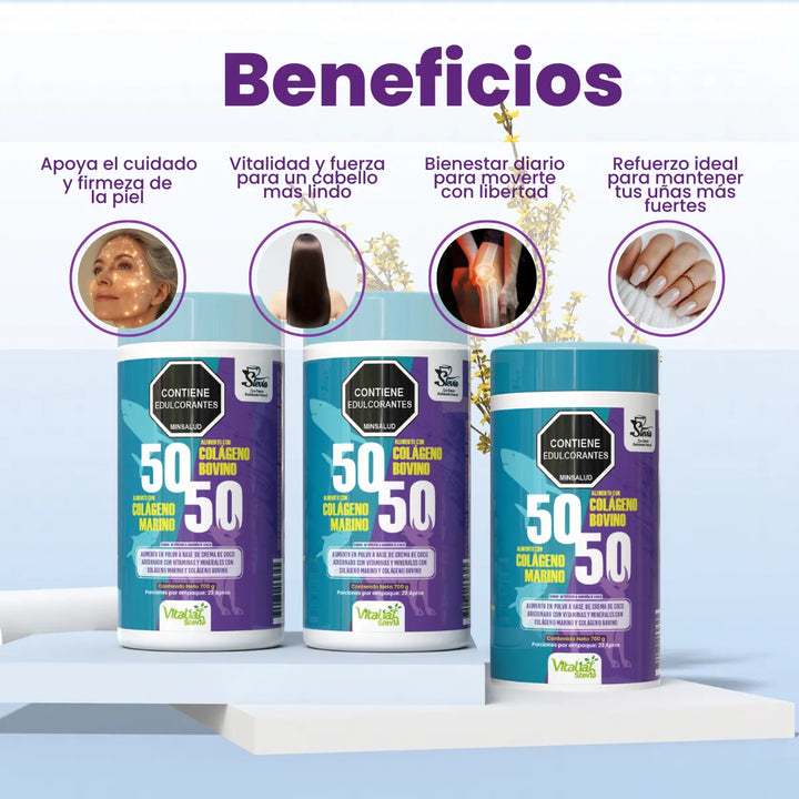 Colágeno Hidrolizado Marino + Bovino Vitaliah X3 - Imagen 2