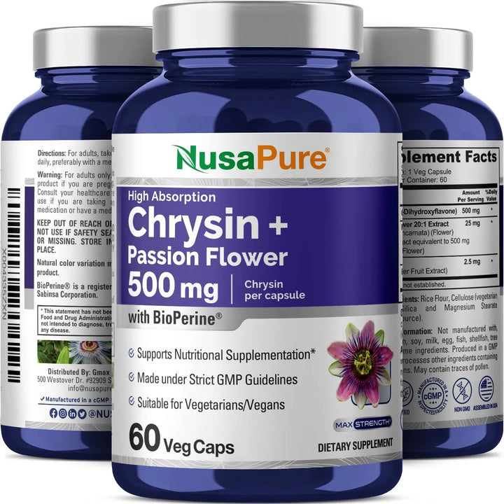Cápsulas Vegetales De 500 Mg Complejo Flor De Pasión Extract - Imagen 4