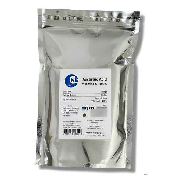 Vitamina C En Polvo X500gr Pura Sin Sabor - Imagen 1