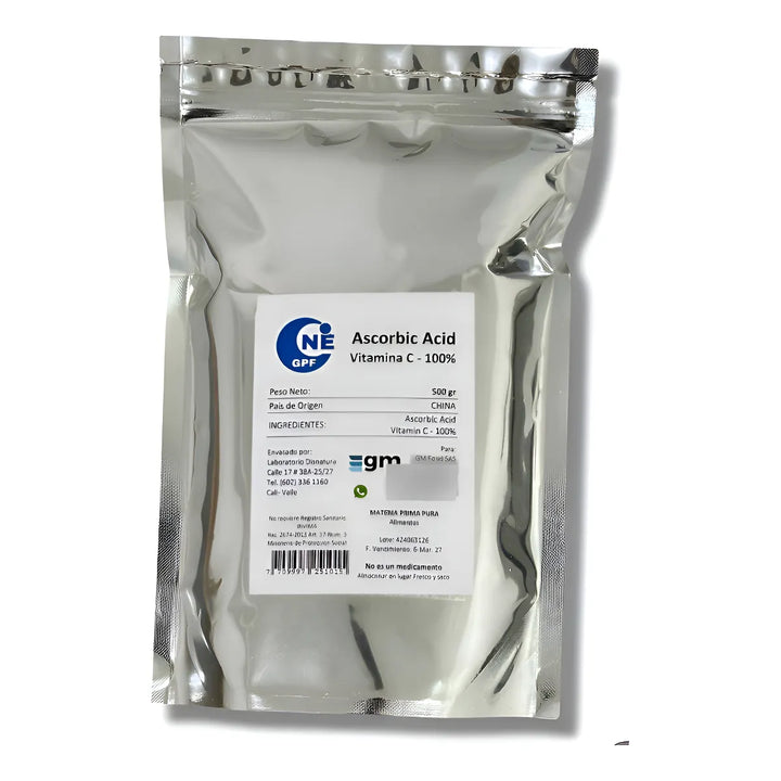 Vitamina C En Polvo X500gr Pura Sin Sabor - Imagen 1