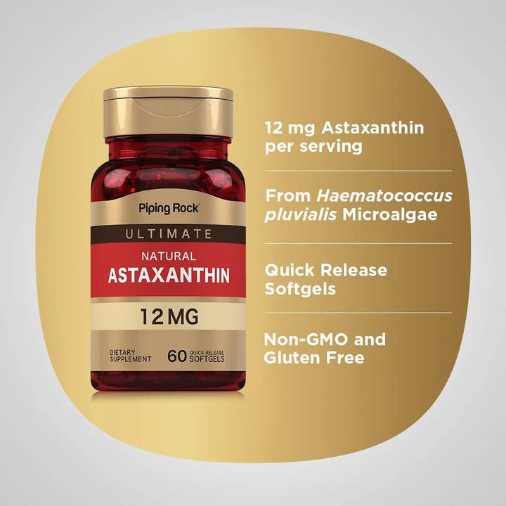 Astaxantina 12 Mg 60 Cápsulas Blandas Liberación Rápida Extr - Imagen 4