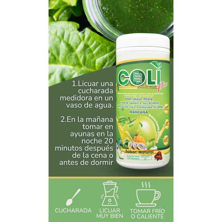 Coli Plus Fibra Natural- Estreñimiento Inflamacion Adelgaza - Imagen 3