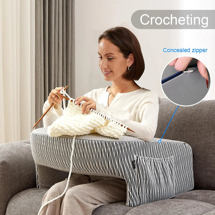 Almohada De Escritorio Ergonómica Para Regazo Ideal Lectura Gris - Imagen 6