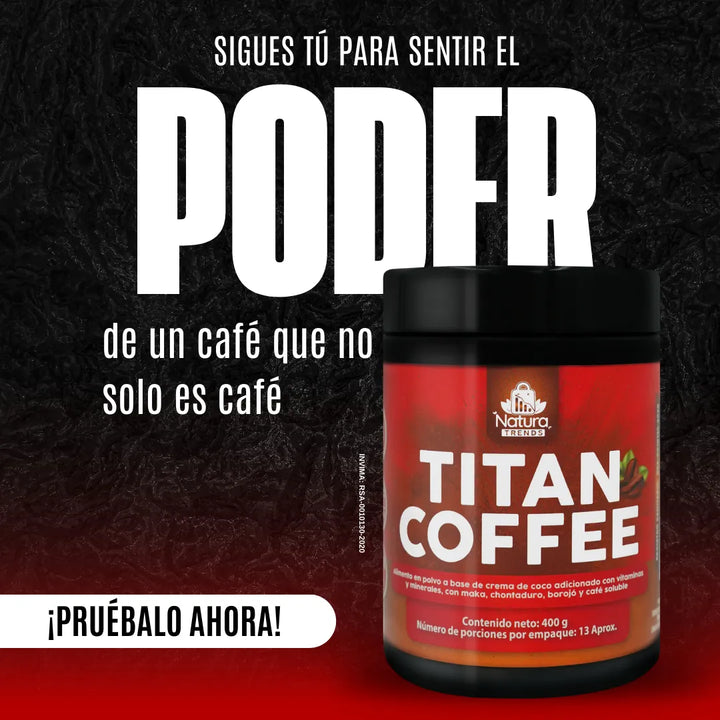 Titan Coffee Capuchinno Instantaneo Potenciador Libido Energia 400gr - Imagen 9