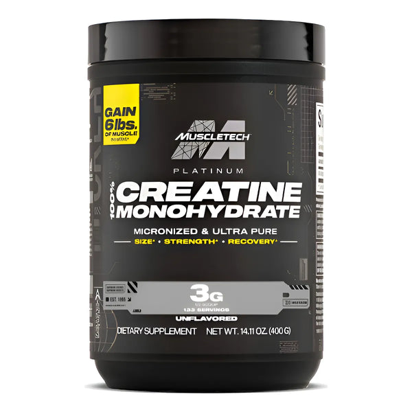 100% Creatine Platinum 400 Gr Sin Sabor - Imagen 1