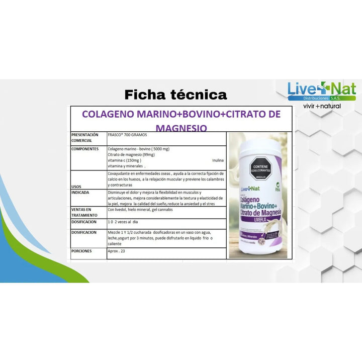 Colágeno Marino+bovino+magnesio 700 Gramos - Imagen 3