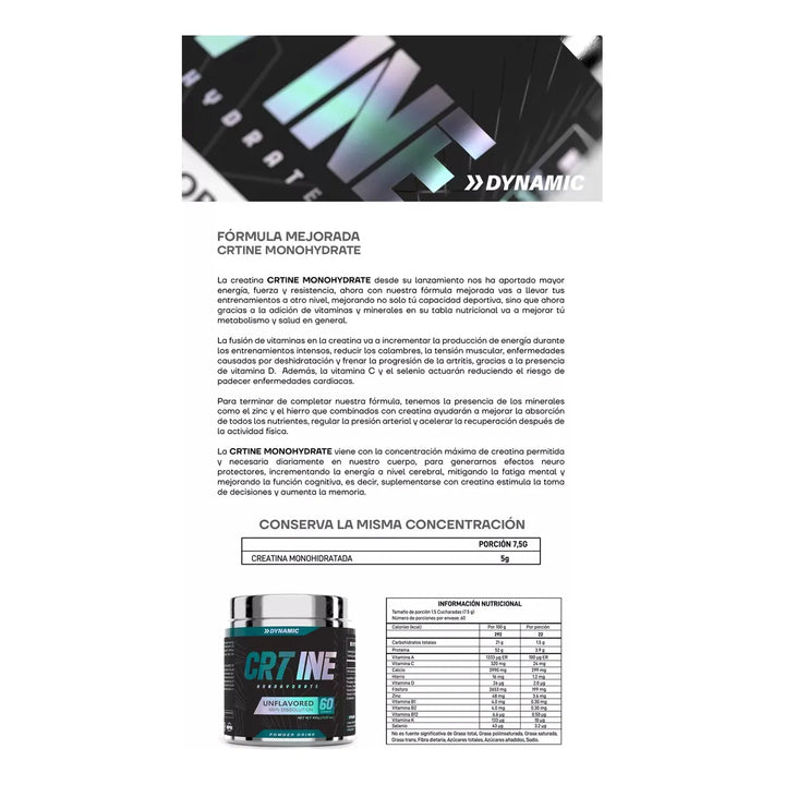 Creatina Cr7-ine Regis Invima Sin Sabor - Imagen 2