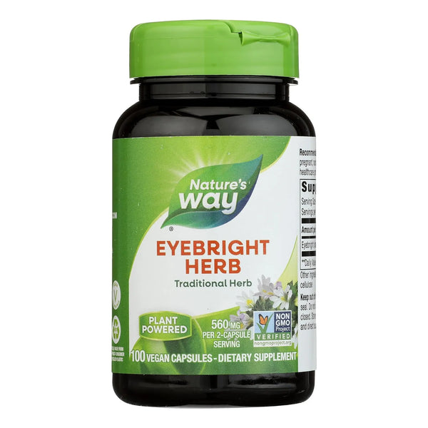 Capsulas De Hierba Eyebright 100 Unidades Para Salud Ocular Natures Capsule Vegetariana