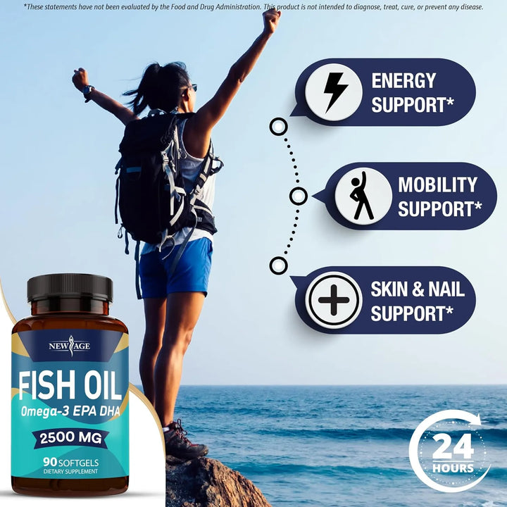 Aceite De Pescado Omega 3 2500 Mg Apoyo Salud Inmune Articul - Imagen 4